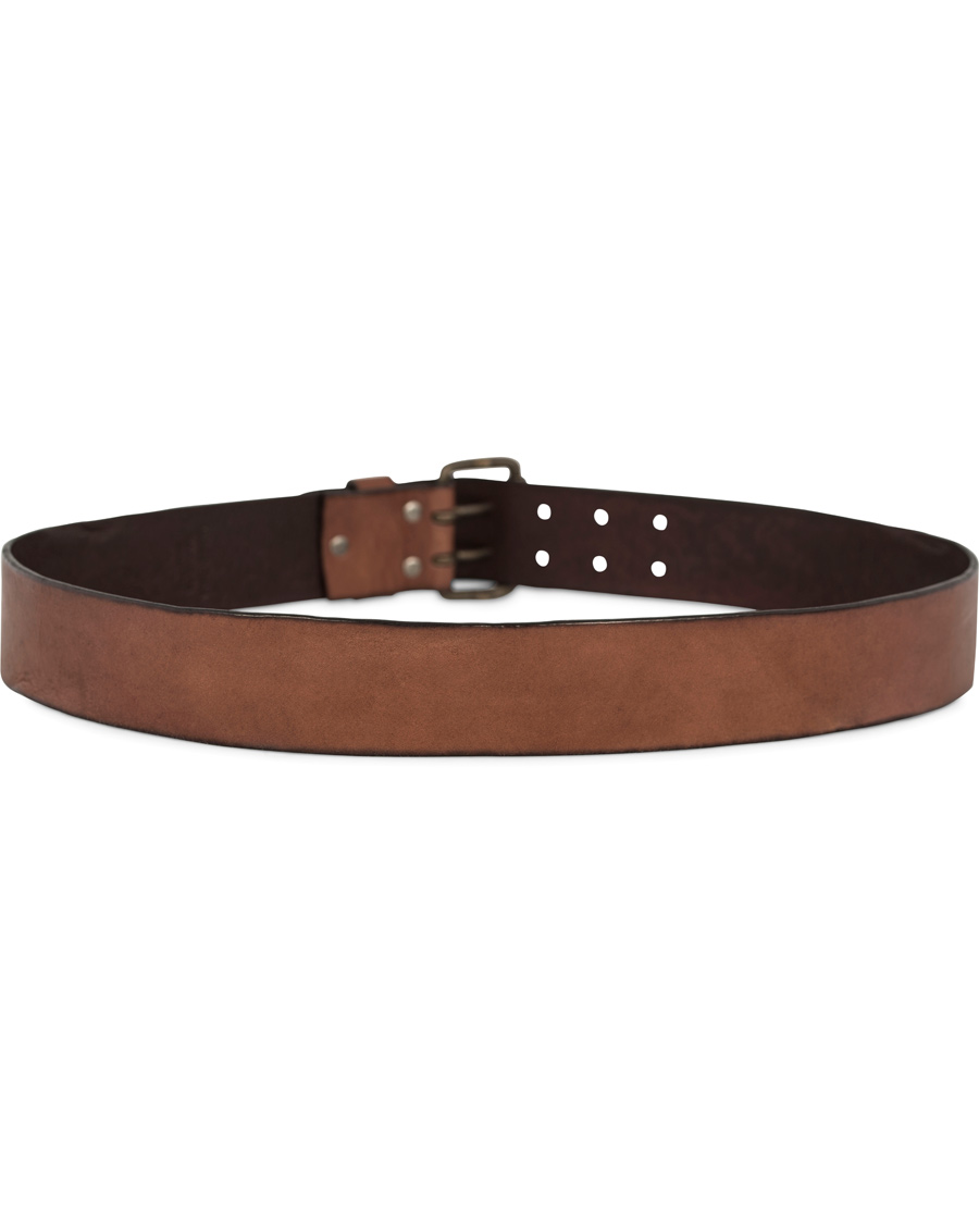 Uomini | Denim & Supply Ralph Lauren Double Prong Belt Brown Leather | Denim & Supply Ralph Lauren | Double Prong Belt Brown Leather