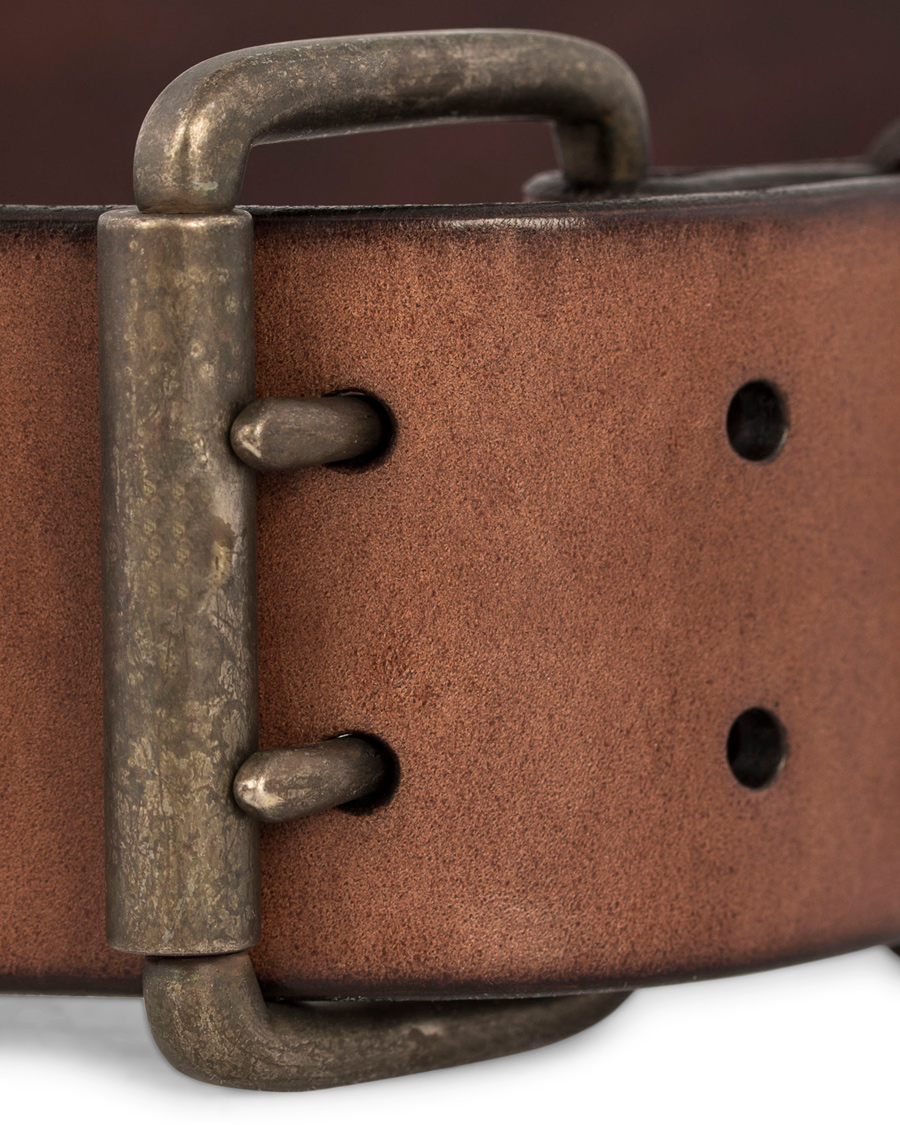 Uomini | Denim & Supply Ralph Lauren Double Prong Belt Brown Leather | Denim & Supply Ralph Lauren | Double Prong Belt Brown Leather