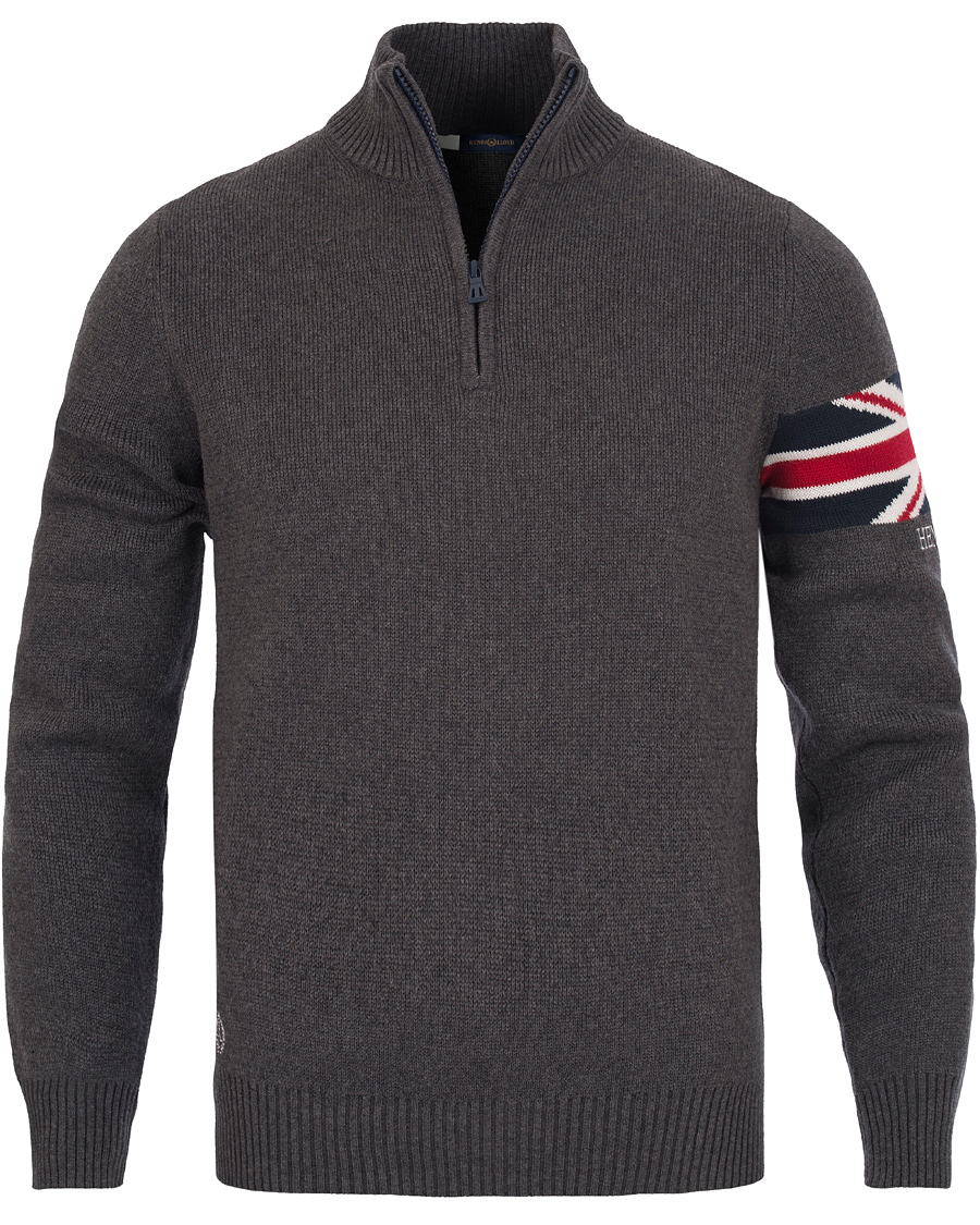 Uomini | Maglieria | Henri-Lloyd | Henri Lloyd Arley Regular Half Zip Knit Sweater Graphite