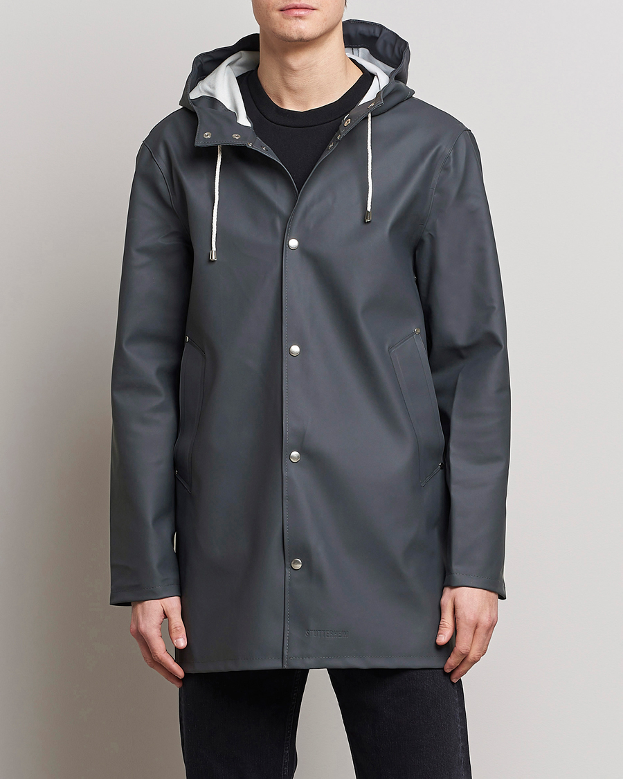 Uomini | Giacche | Stutterheim | Stockholm Raincoat Charcoal