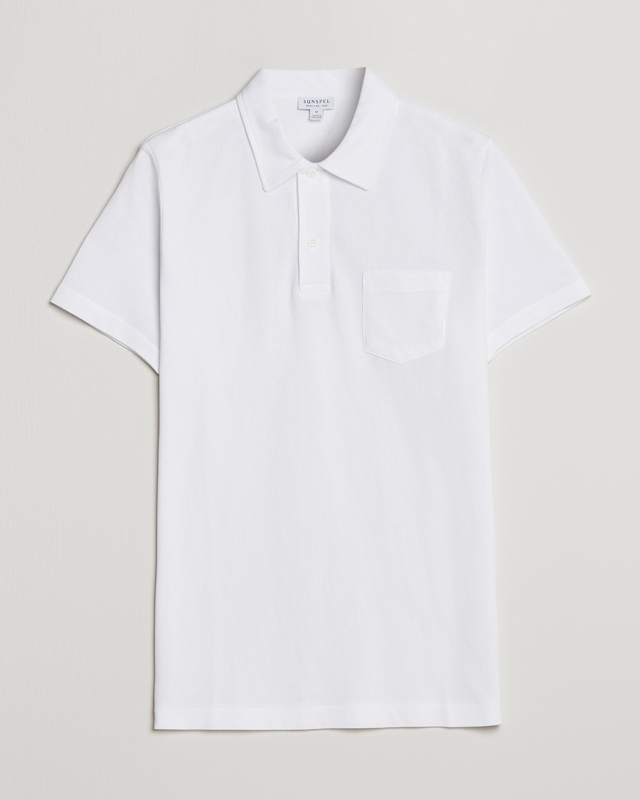 Uomini | Polo | Sunspel | Riviera Polo Shirt White