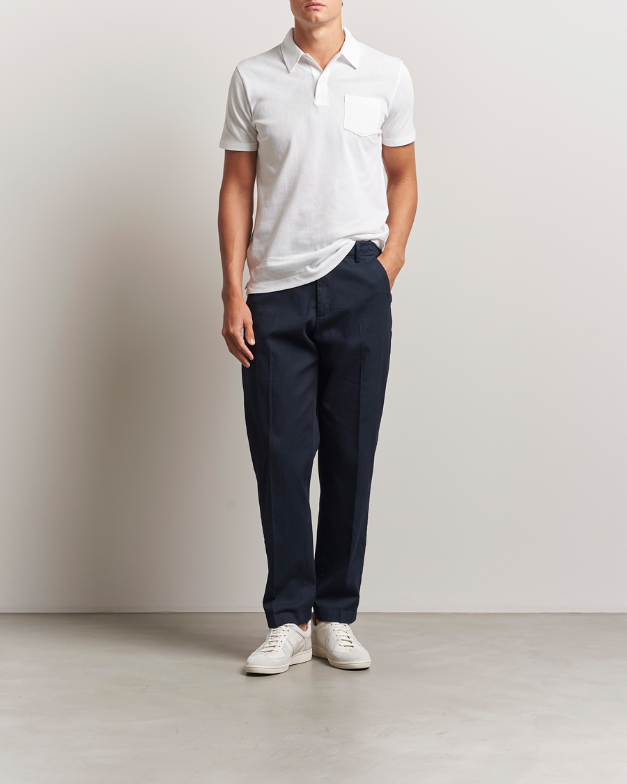 Uomini | Polo | Sunspel | Riviera Polo Shirt White