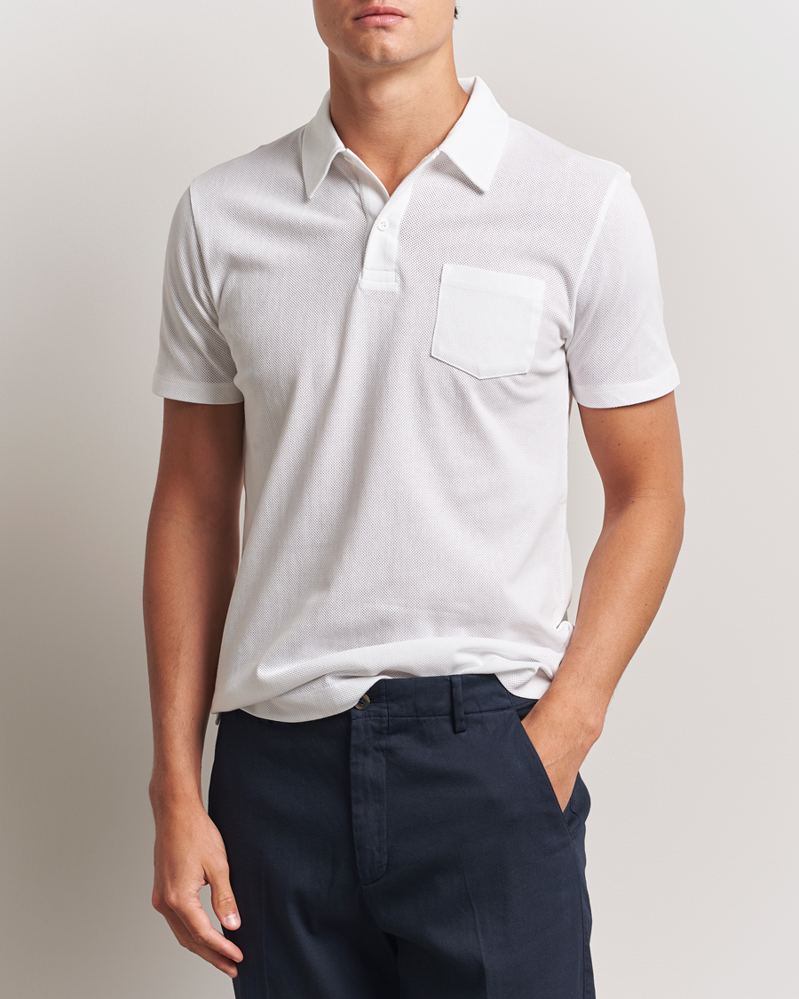 Uomini | Polo | Sunspel | Riviera Polo Shirt White
