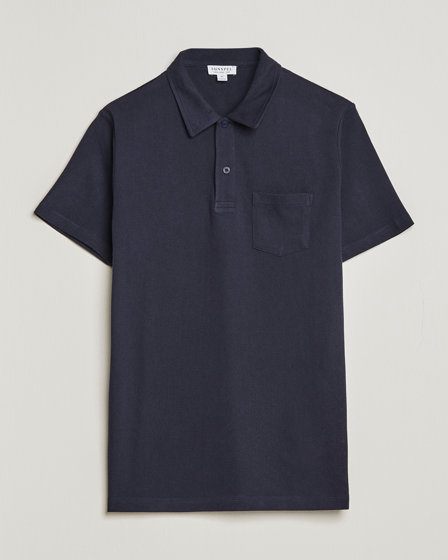 Uomini | Polo | Sunspel | Riviera Polo Shirt Navy