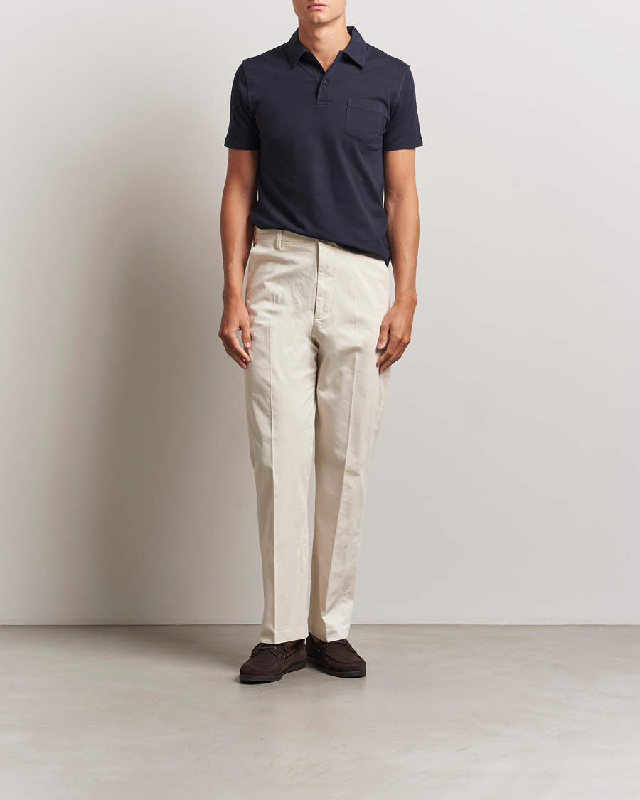 Uomini | Polo | Sunspel | Riviera Polo Shirt Navy