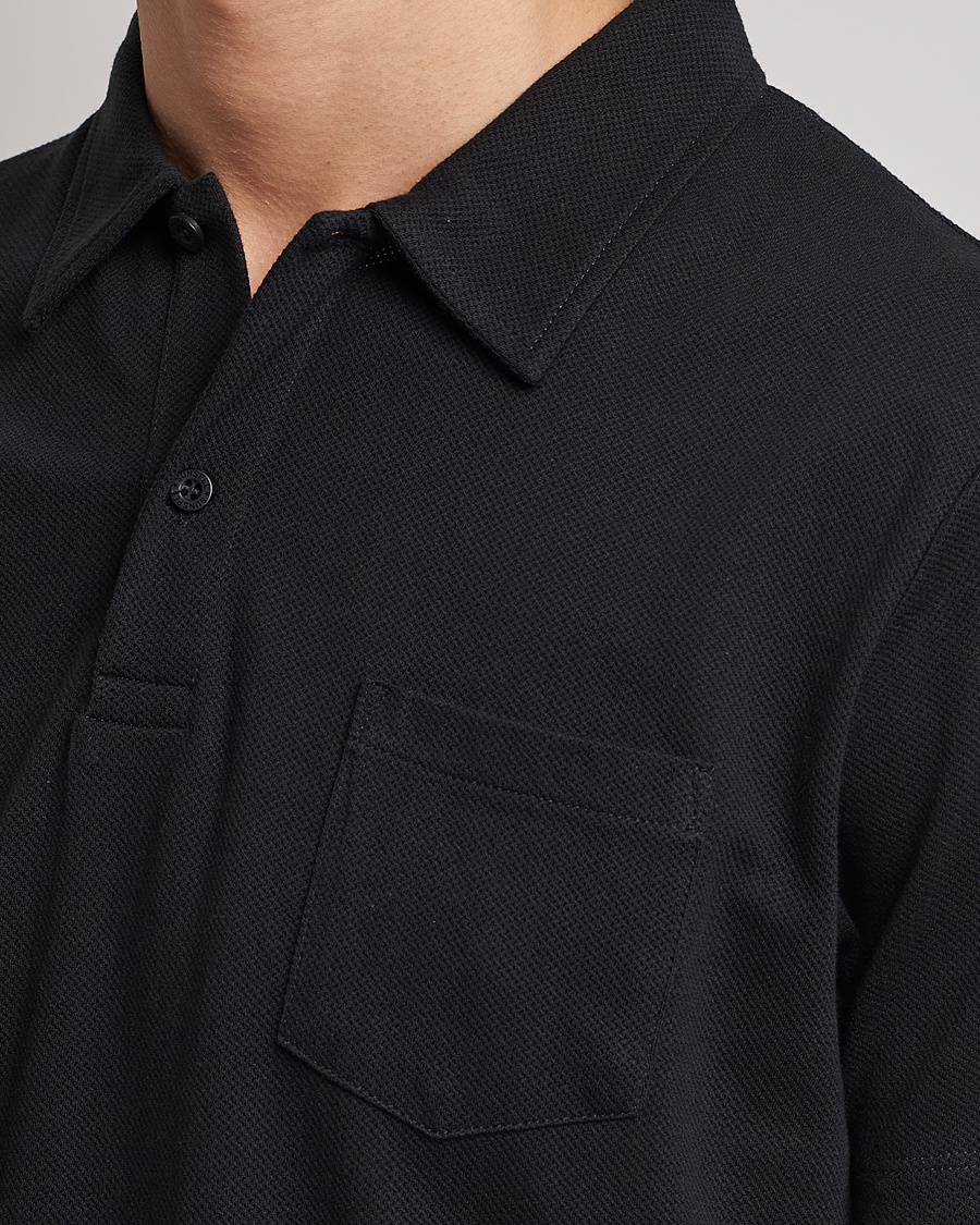 Uomini | Polo | Sunspel | Riviera Polo Shirt Black