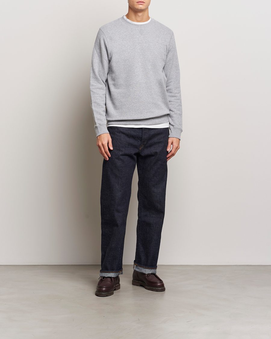 Uomini | Maglieria | Sunspel | Loopback Sweatshirt Grey Melange