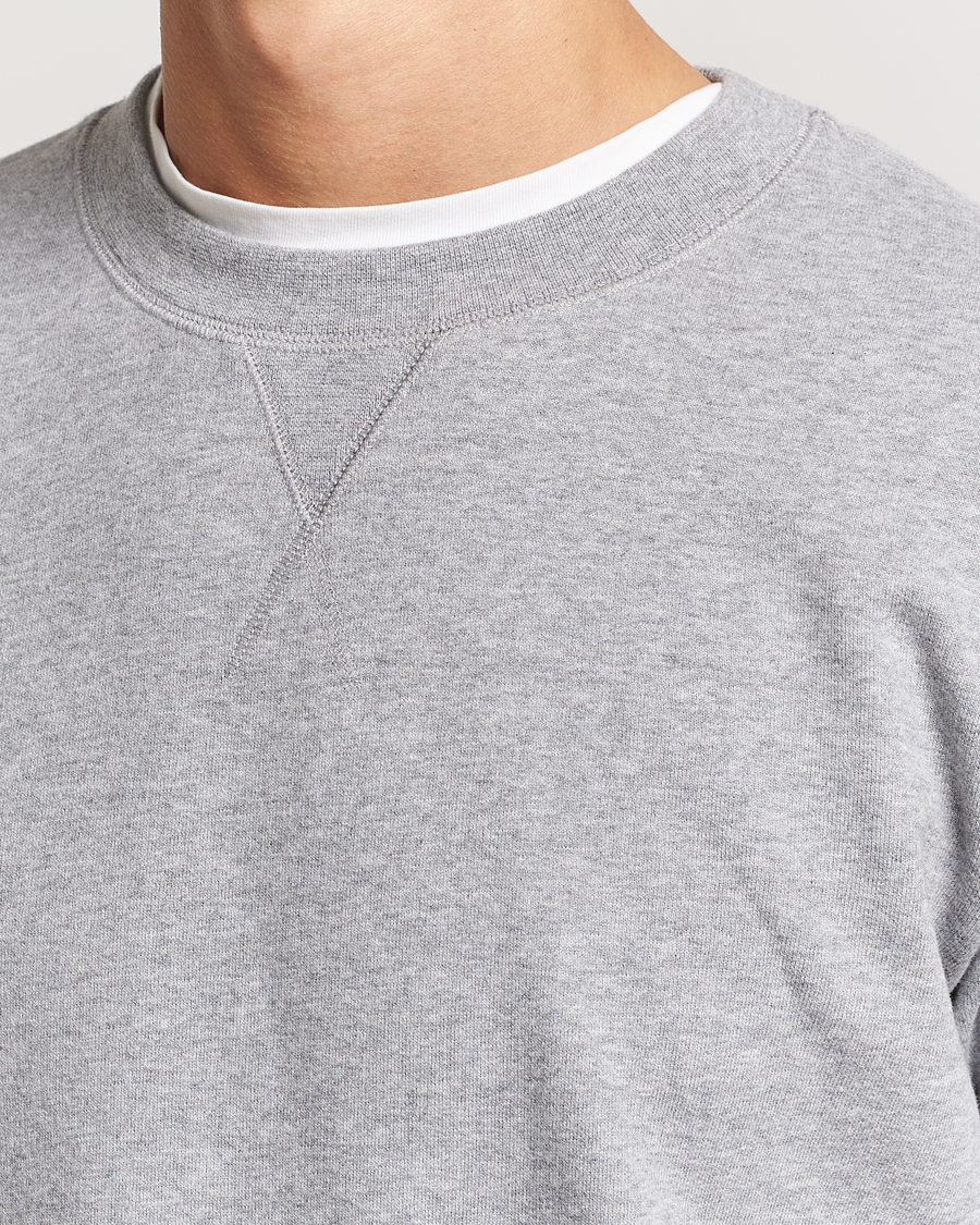 Uomini | Maglieria | Sunspel | Loopback Sweatshirt Grey Melange