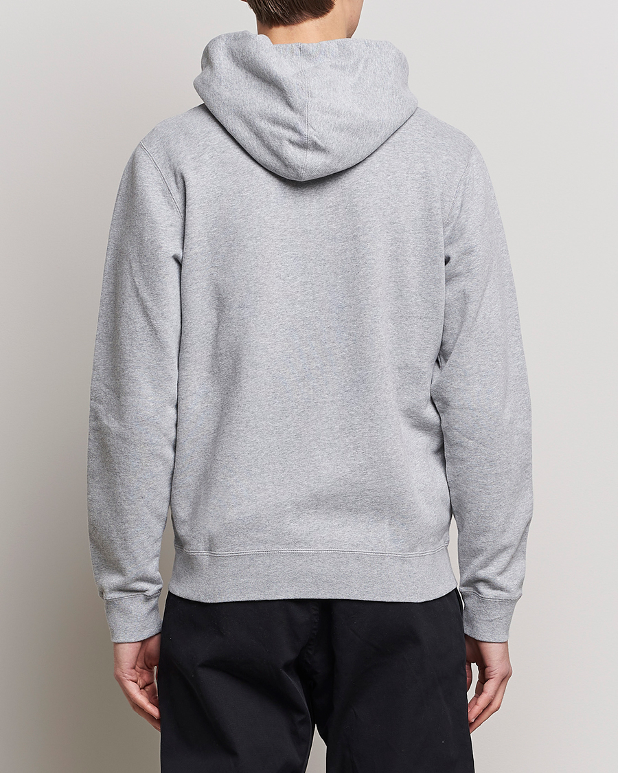 Uomini | Maglieria | Sunspel | Loopback Full Zip Hoodie Grey Melange