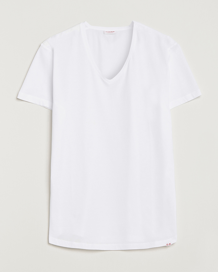 Uomini | T-shirt | Orlebar Brown | OB V-Neck Tee White