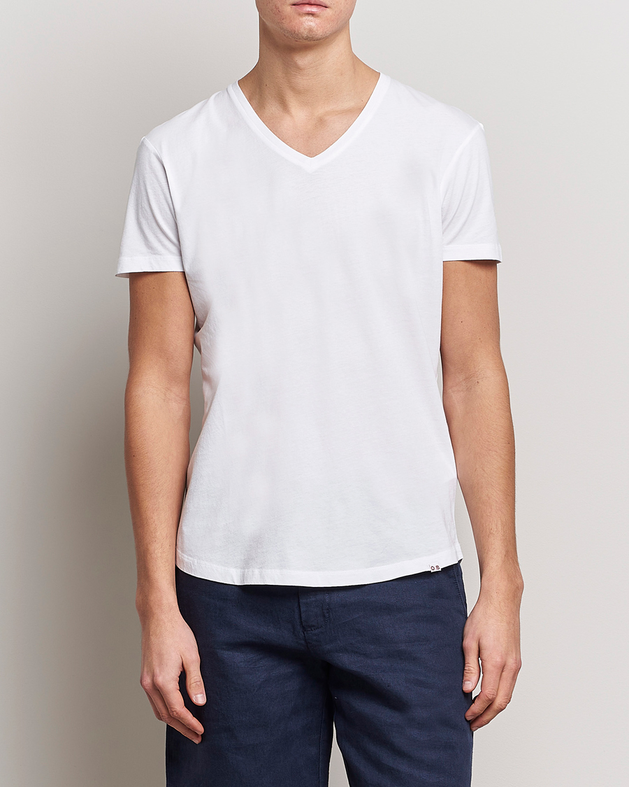Uomini | T-shirt | Orlebar Brown | OB V-Neck Tee White
