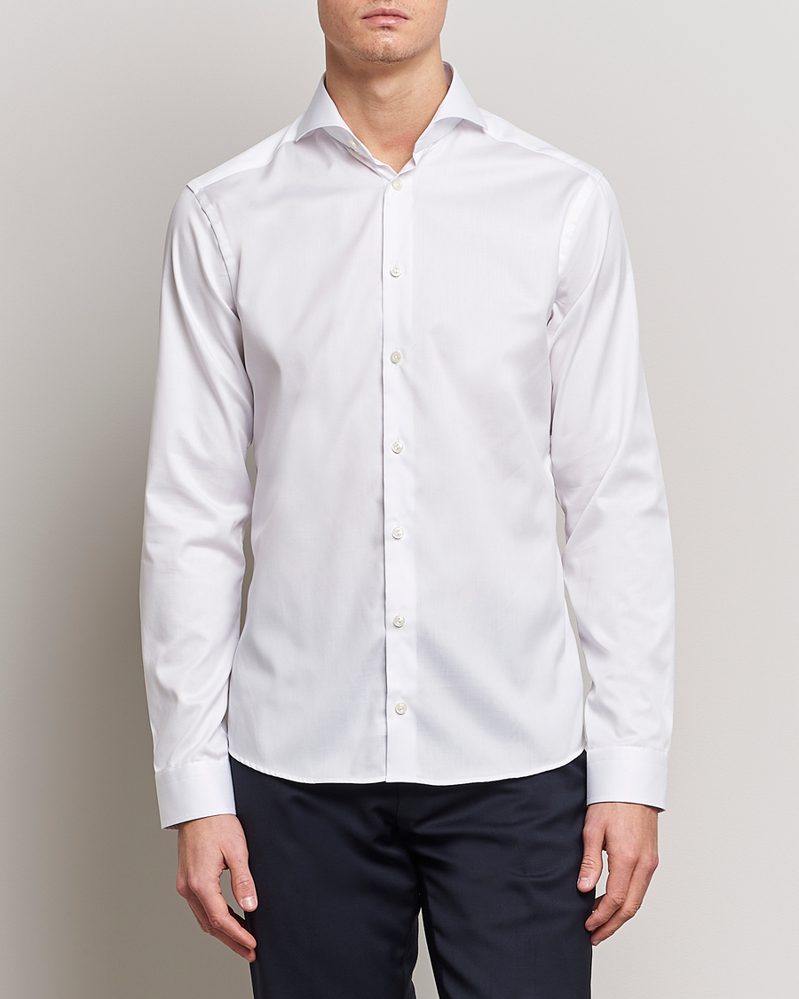 Uomini | Camicie | Eton | Super Slim Fit Shirt Cutaway White
