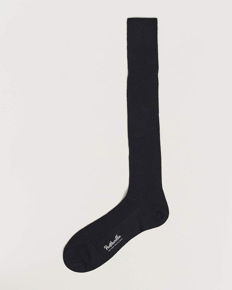 Uomini | Biancheria intima | Pantherella | Naish Long Merino/Nylon Sock Black