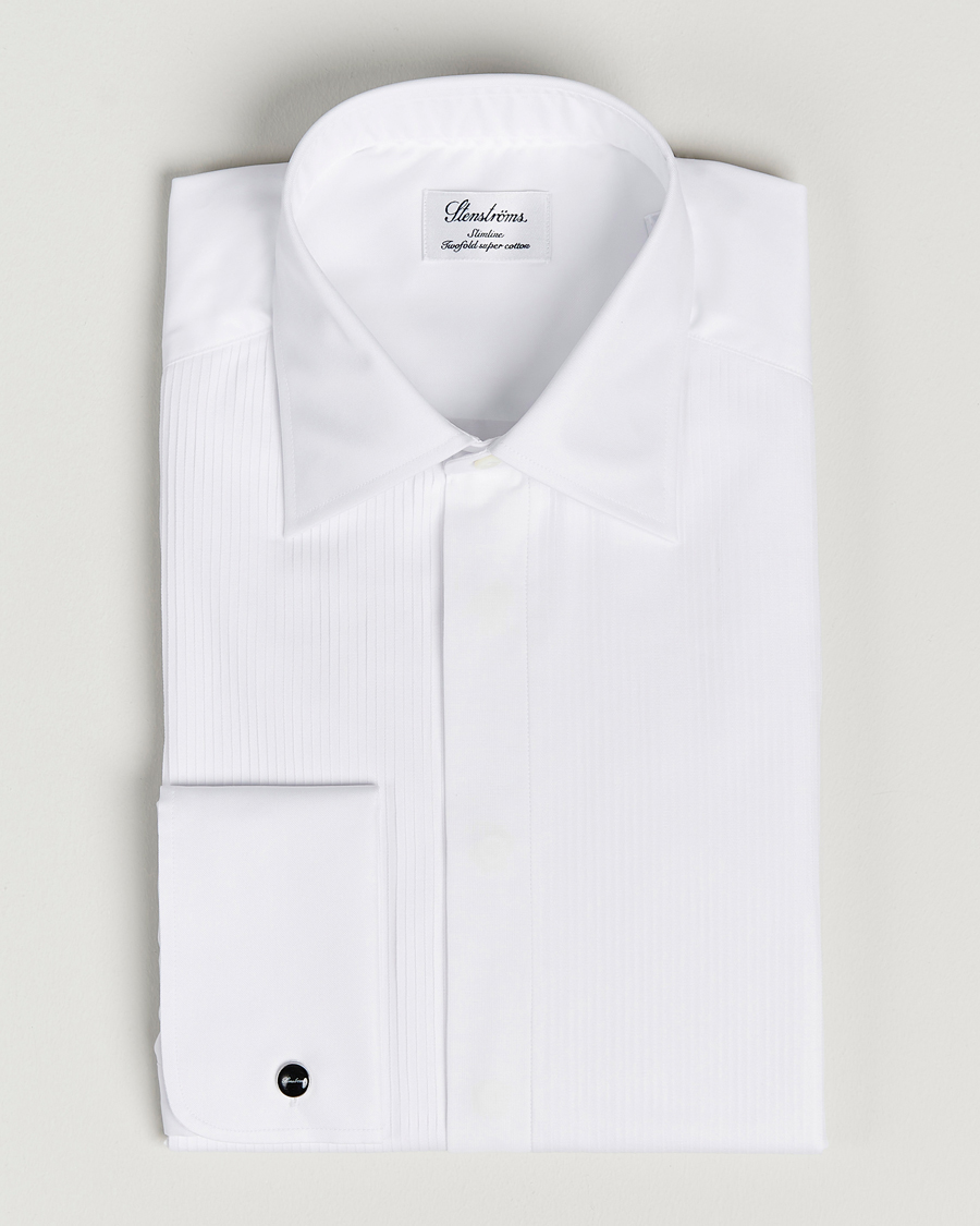 Uomini | Camicie | Stenströms | Slimline Smoking Shirt White