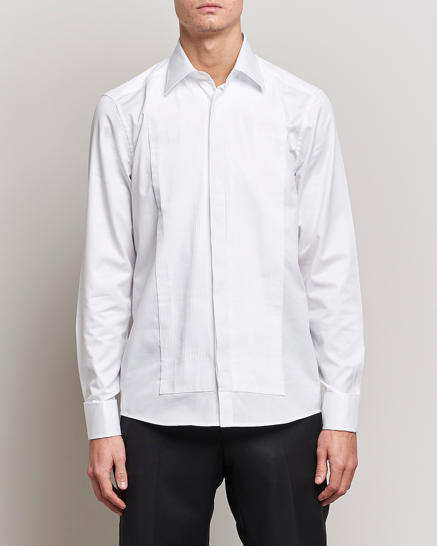 Uomini | Camicie | Stenströms | Slimline Smoking Shirt White