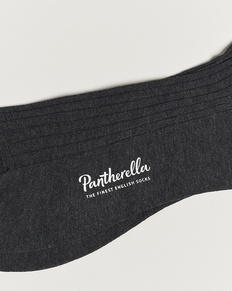 Uomini | Biancheria intima | Pantherella | Vale Cotton Socks Dark Grey