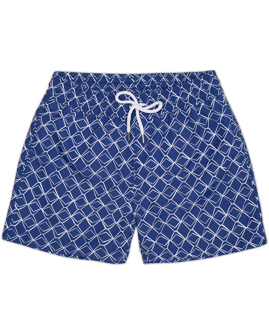 Uomini | Costumi da bagno | Frescobol Carioca | Short Sport Swim Trunk Colunas Print Navy/White