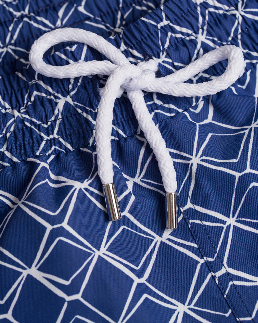 Uomini | Costumi da bagno | Frescobol Carioca | Short Sport Swim Trunk Colunas Print Navy/White