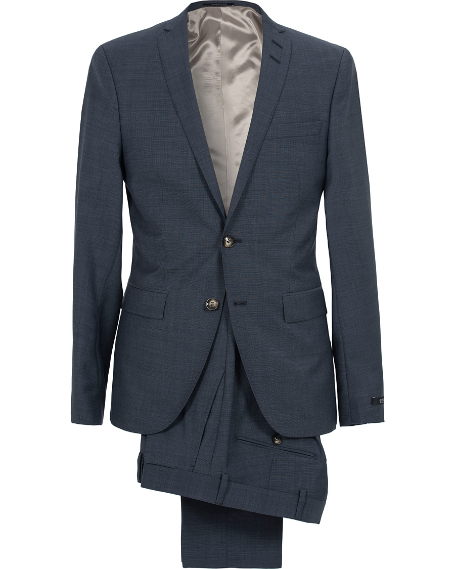 Uomini | Abiti | Tiger of Sweden | Harrie Wool Suit Medium Blue