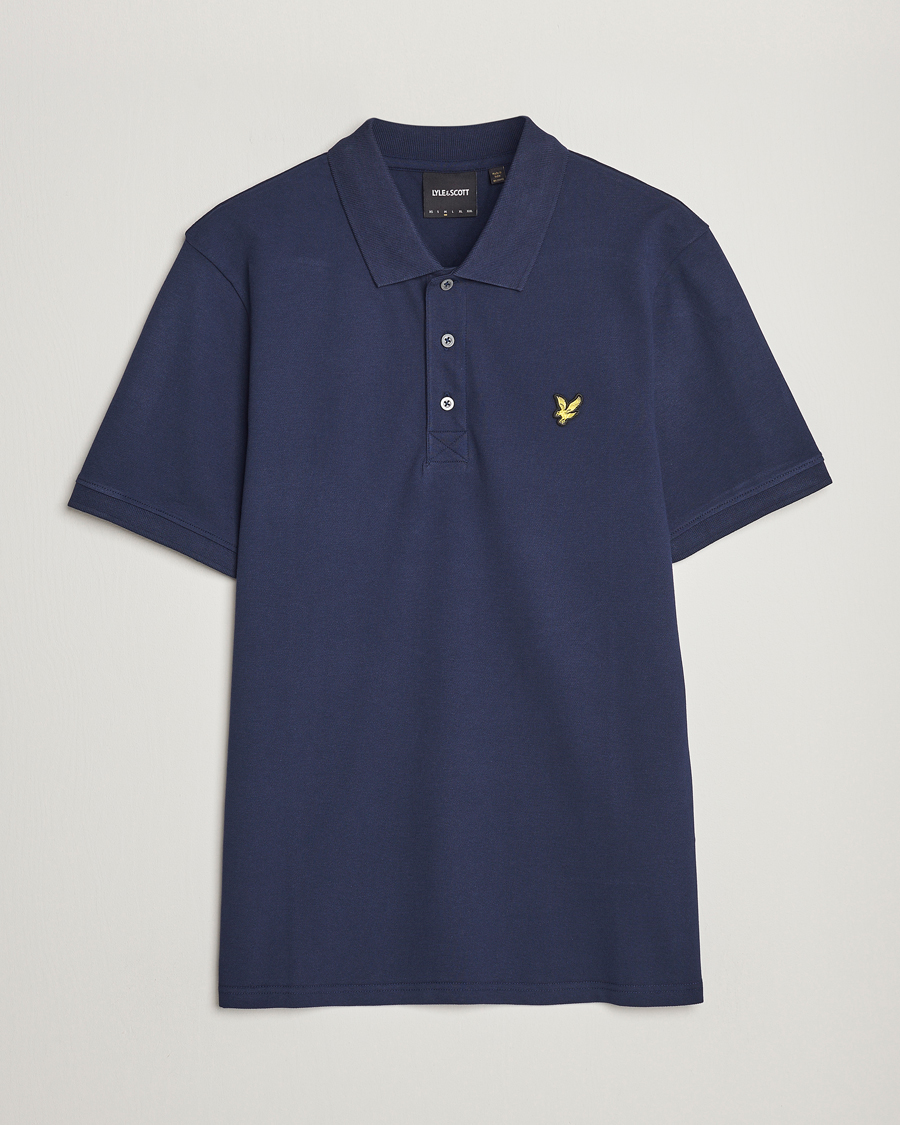 Uomini | Polo | Lyle & Scott | Plain Pique Polo Dark Navy