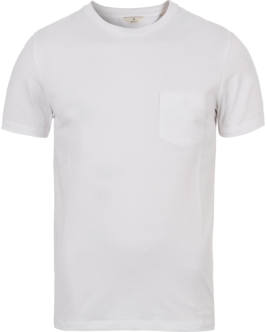 Uomini | T-shirt | GANT Diamond G | Pocket Tee White