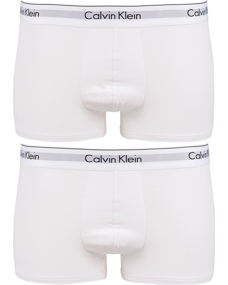 Uomini | Biancheria intima | Calvin Klein | Modern Cotton Stretch Trunk 2-Pack White