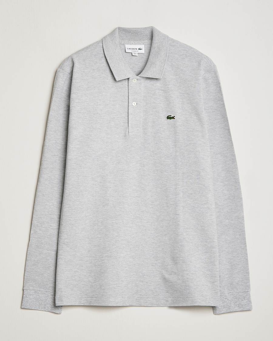 Uomini | Polo | Lacoste | Original Long Sleeve Polo Piké Silver Chine