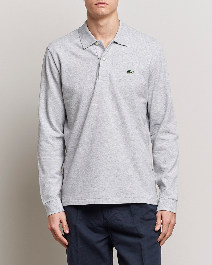 Uomini | Polo | Lacoste | Original Long Sleeve Polo Piké Silver Chine