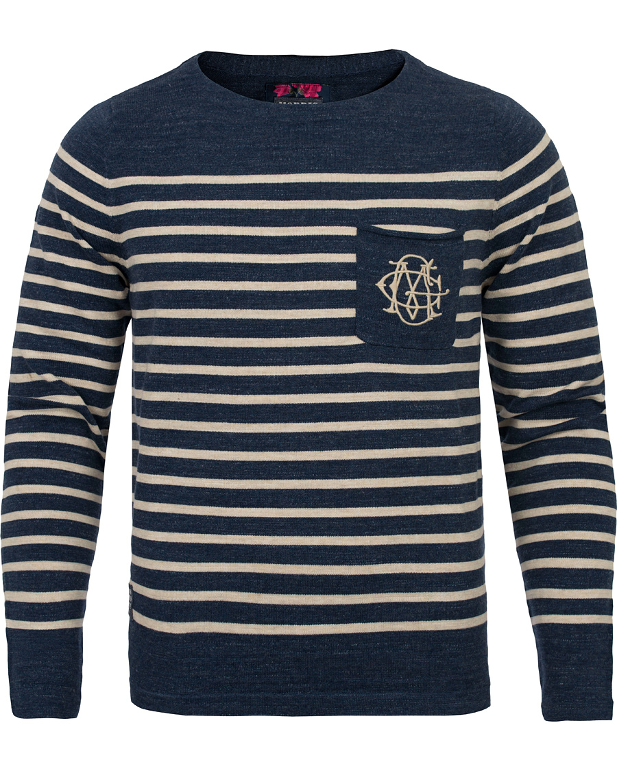 Uomini | Maglieria | Morris | Nantes Stripe Knit Blue