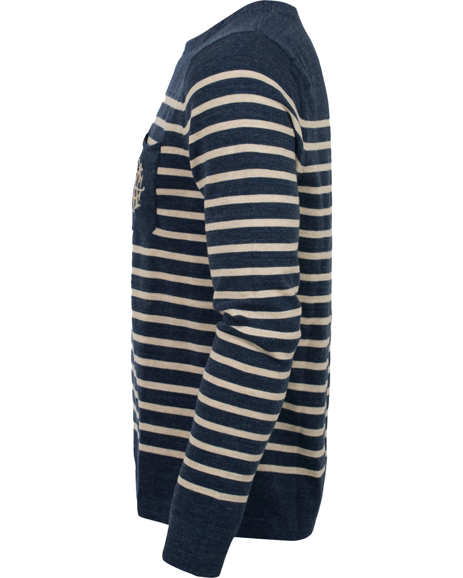 Uomini | Maglieria | Morris | Nantes Stripe Knit Blue