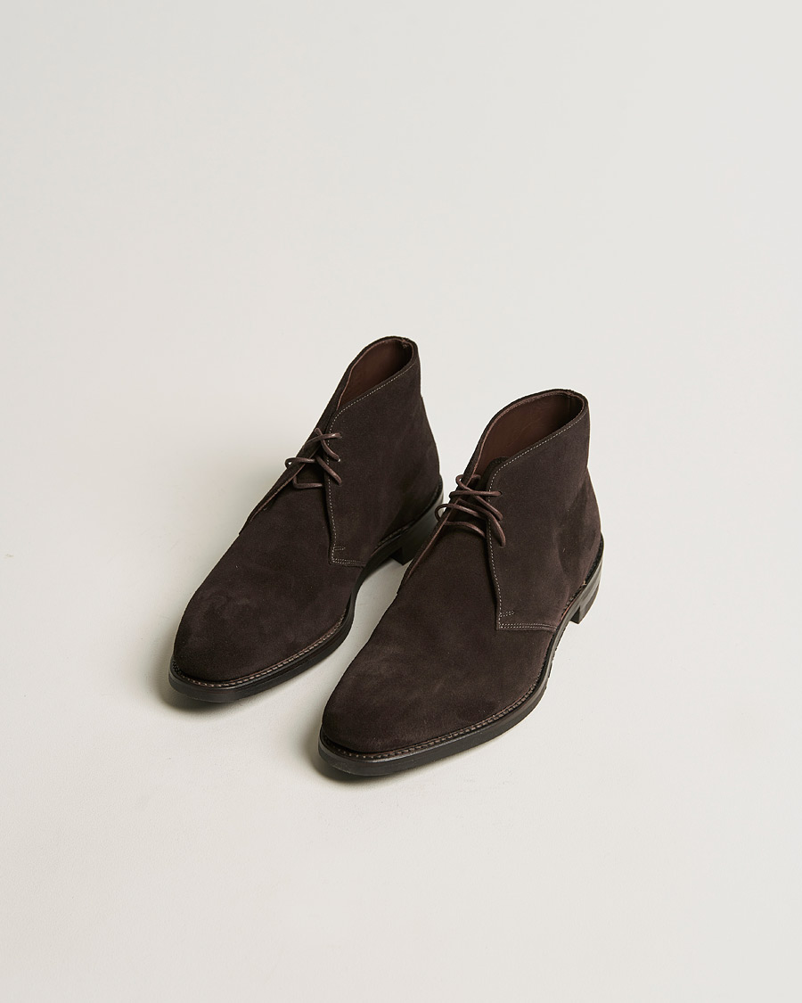Uomini | Stivali | Loake 1880 | Pimlico Chukka Boot Dark Brown Suede