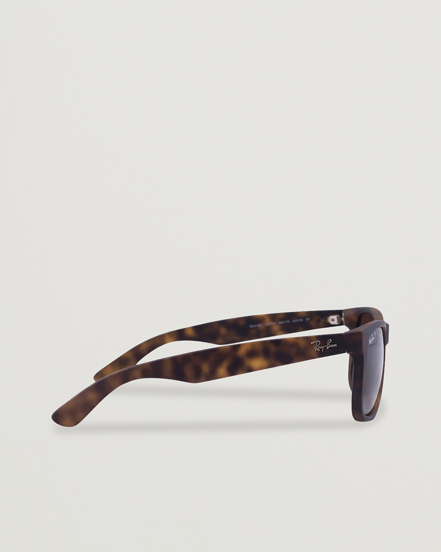 Uomini | Occhiali da sole | Ray-Ban | 0RB4165 Justin Polarized Wayfarer Sunglasses Havana/Brown