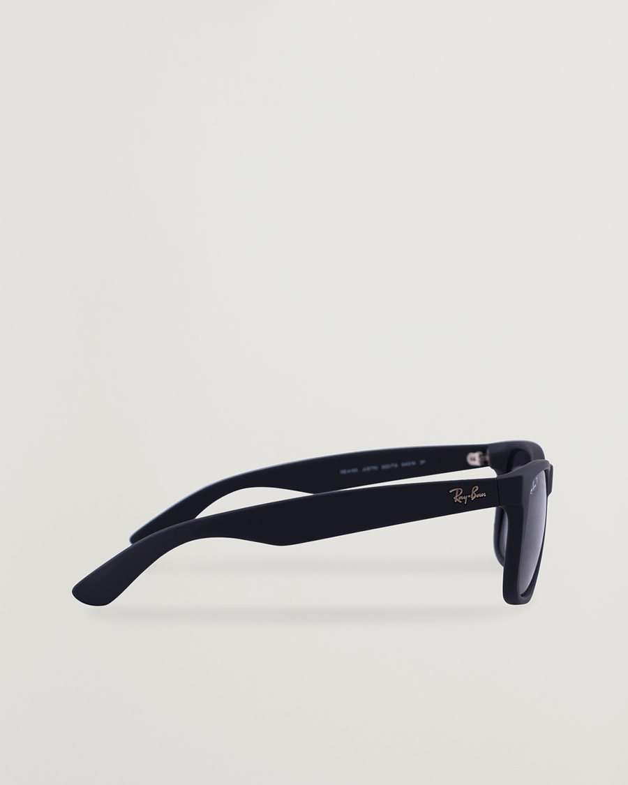 Uomini | Occhiali da sole | Ray-Ban | 0RB4165 Justin Polarized Wayfarer Sunglasses Black/Grey