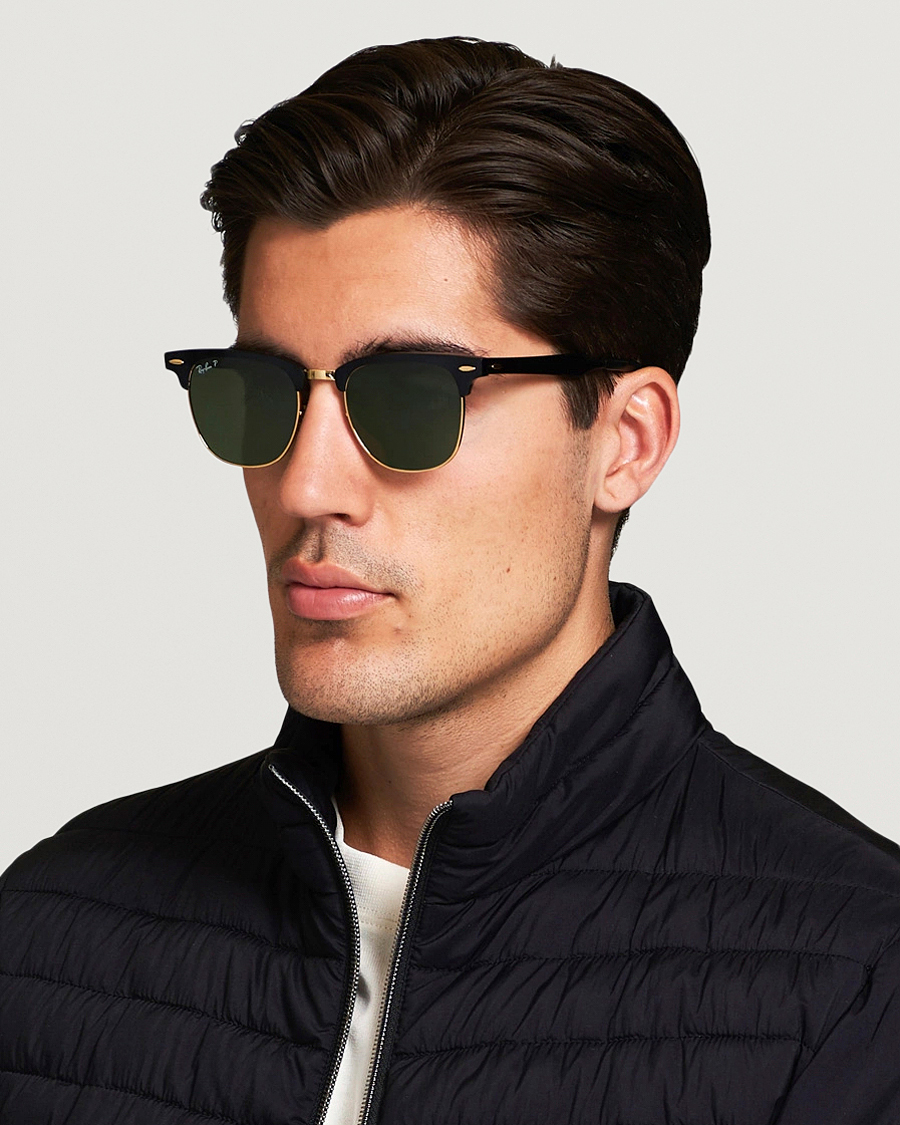 Uomini | Occhiali da sole | Ray-Ban | 0RB3507 Clubmaster Sunglasses Black Arista/Polar Green