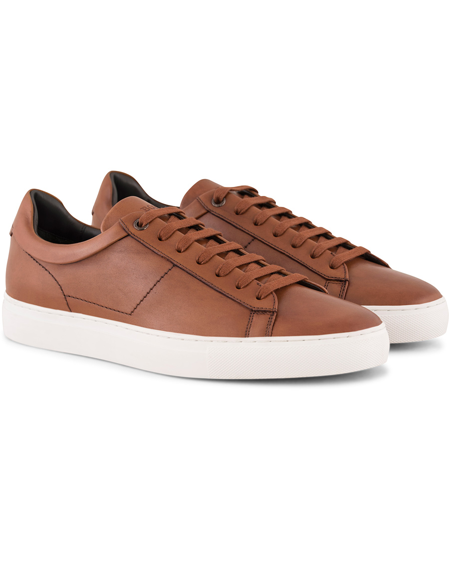 Uomini | BOSS Timaker Leather Sneaker Cognac | BOSS BLACK | BOSS Timaker Leather Sneaker Cognac