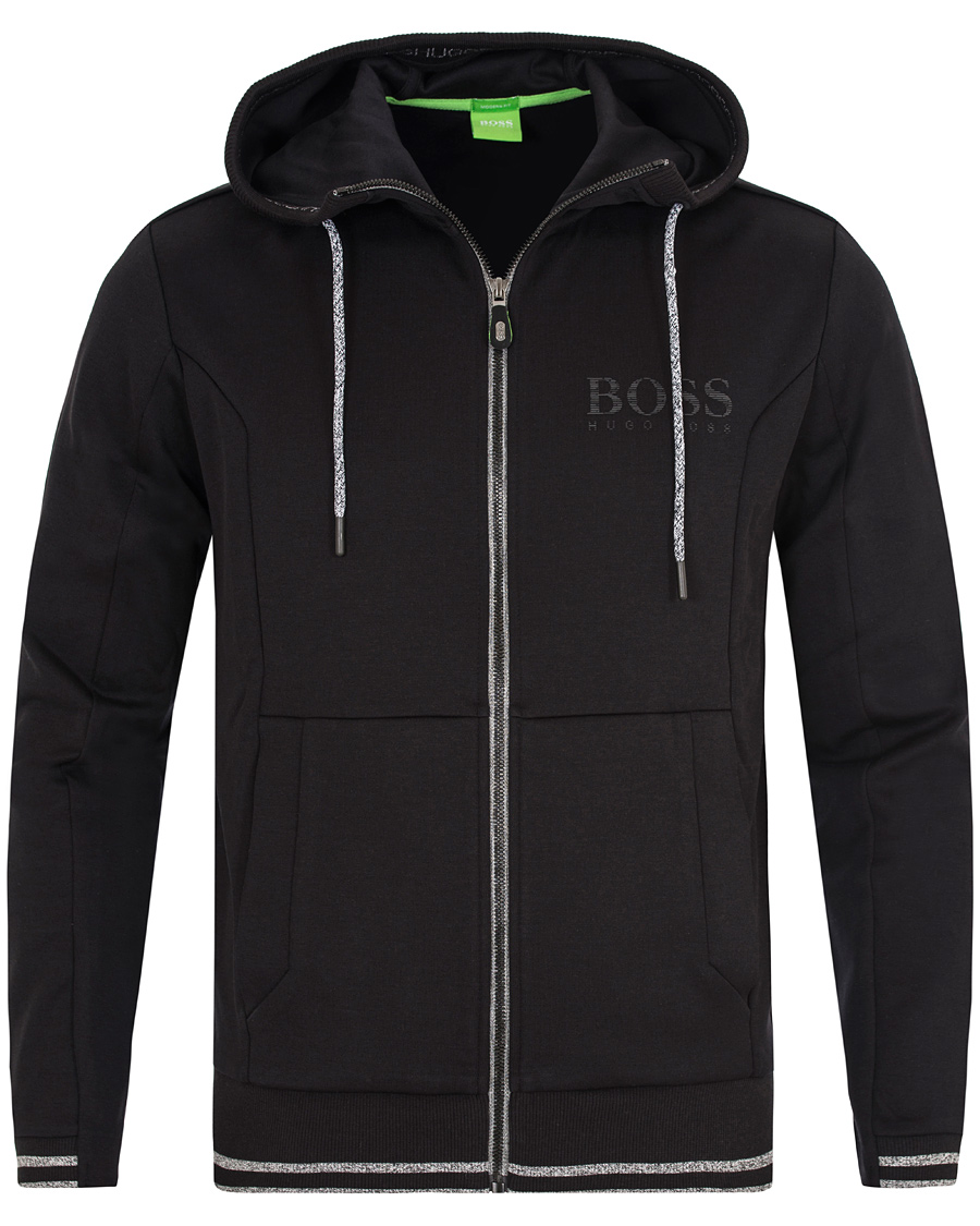 Uomini | Maglieria | BOSS GREEN | BOSS Athleisure Saggy Full Zip Hoodie Black 