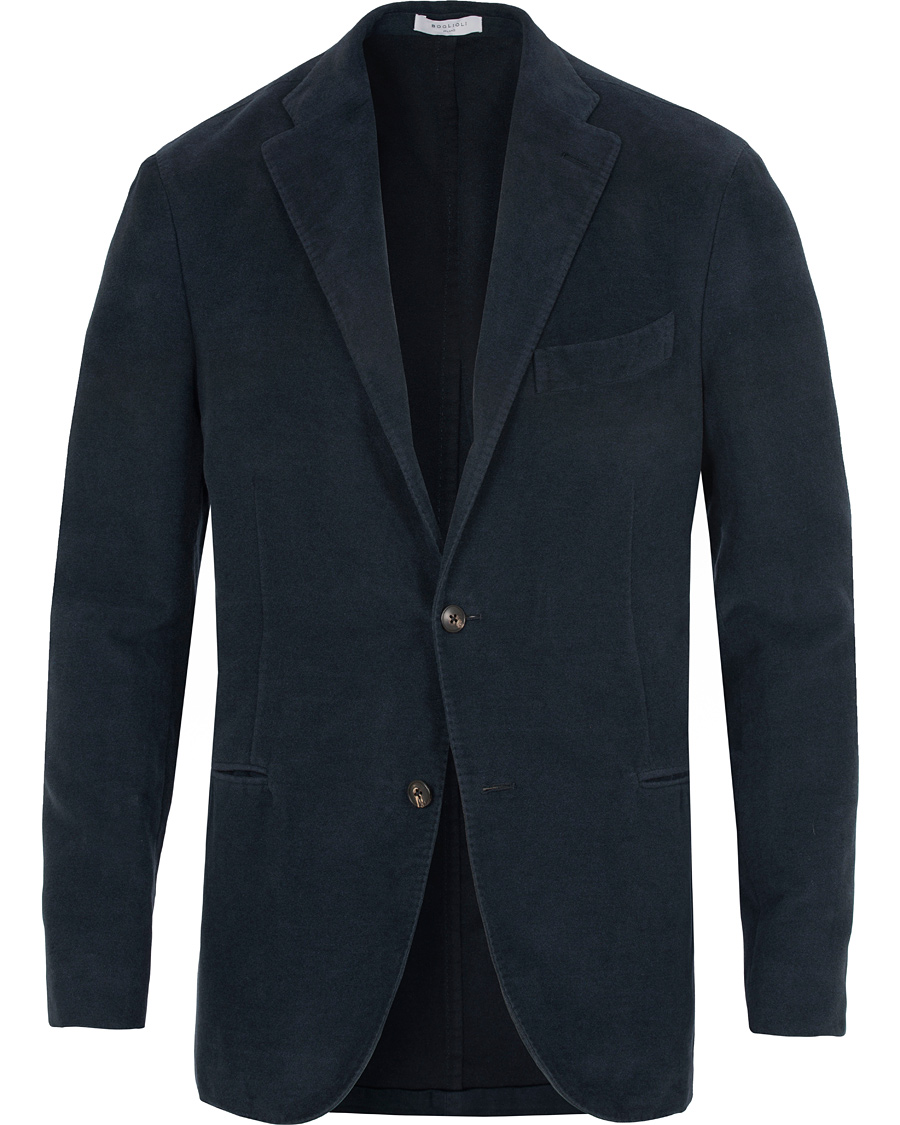 Uomini | Blazers | Boglioli | Moleskin K Jacket Blazer Dark Navy