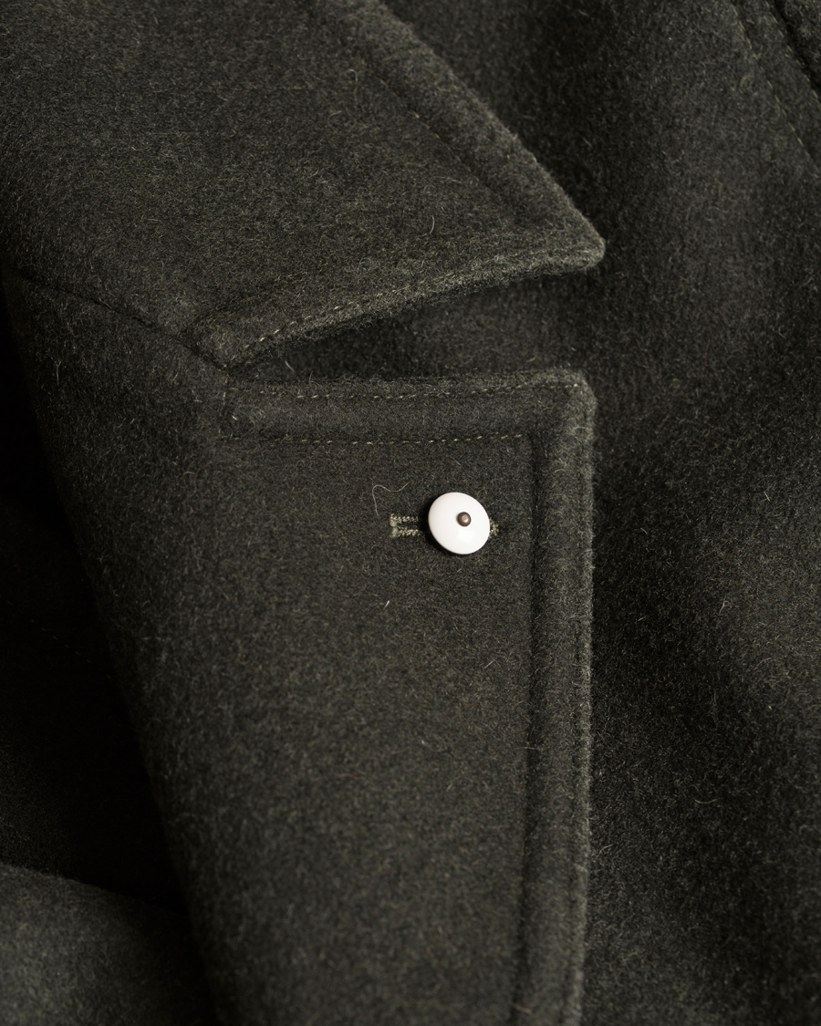 Uomini | Giacche | L.B.M. 1911 | Wool Double Breasted Coat Dark Loden Green