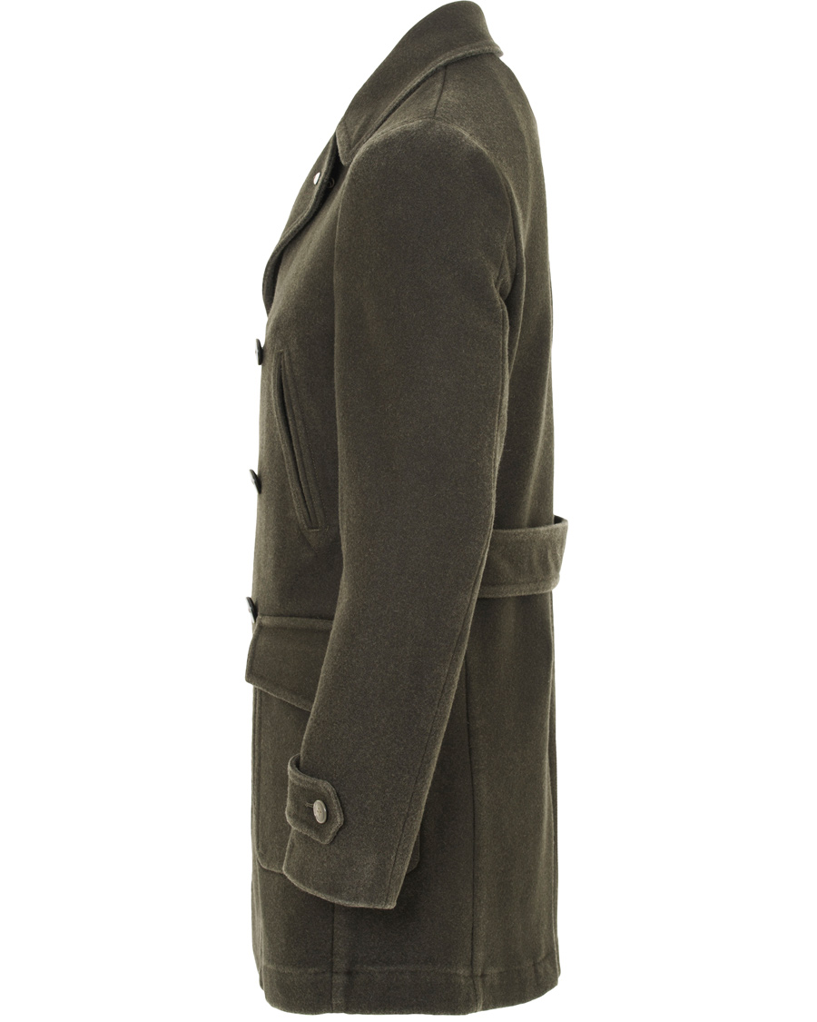 Uomini | Giacche | L.B.M. 1911 | Wool Double Breasted Coat Dark Loden Green
