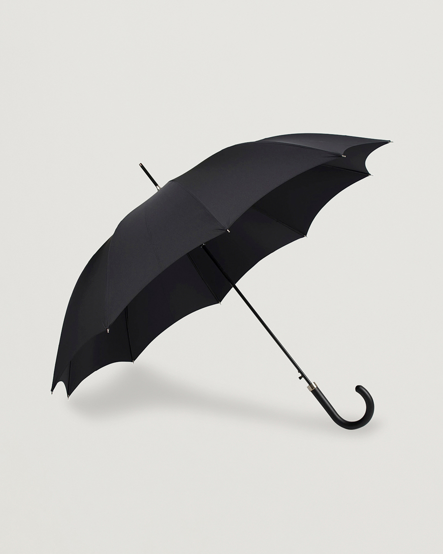 Uomini | Ombrelli | Fox Umbrellas | Hardwood Automatic Umbrella Black