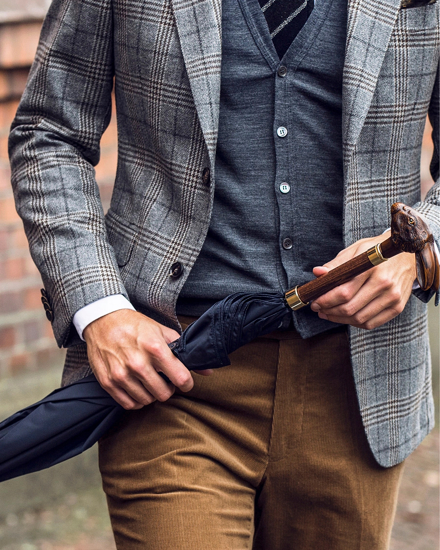 Uomini | Ombrelli | Fox Umbrellas | Brown Rabbit Umbrella Navy