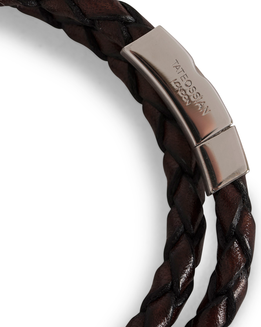 Uomini | Tateossian Scoubidou Double Leather Bracelet Brown | Tateossian | Scoubidou Double Leather Bracelet Brown