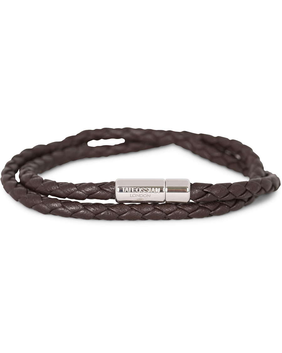 Uomini | Tateossian Scoubidou Pop Leather Bracelet Dark Brown | Tateossian | Scoubidou Pop Leather Bracelet Dark Brown