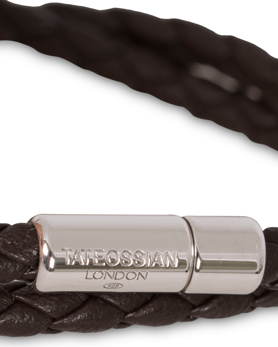 Uomini | Tateossian Scoubidou Pop Leather Bracelet Dark Brown | Tateossian | Scoubidou Pop Leather Bracelet Dark Brown