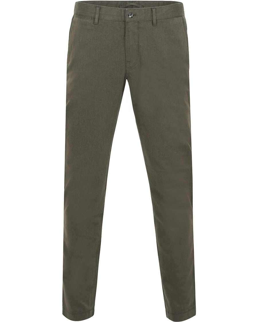 Uomini | Pantaloni | J.Lindeberg | Chaze Flannel Twill Chino Maori Green