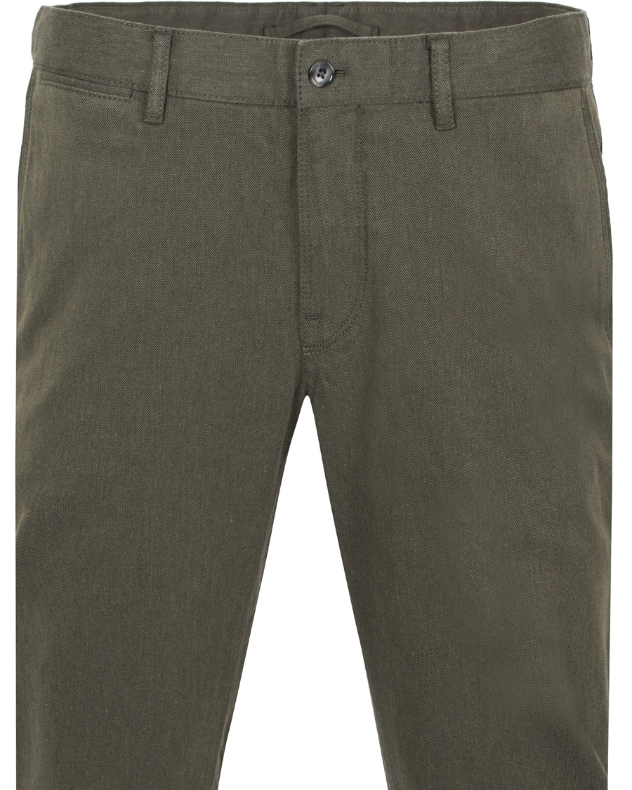 Uomini | Pantaloni | J.Lindeberg | Chaze Flannel Twill Chino Maori Green