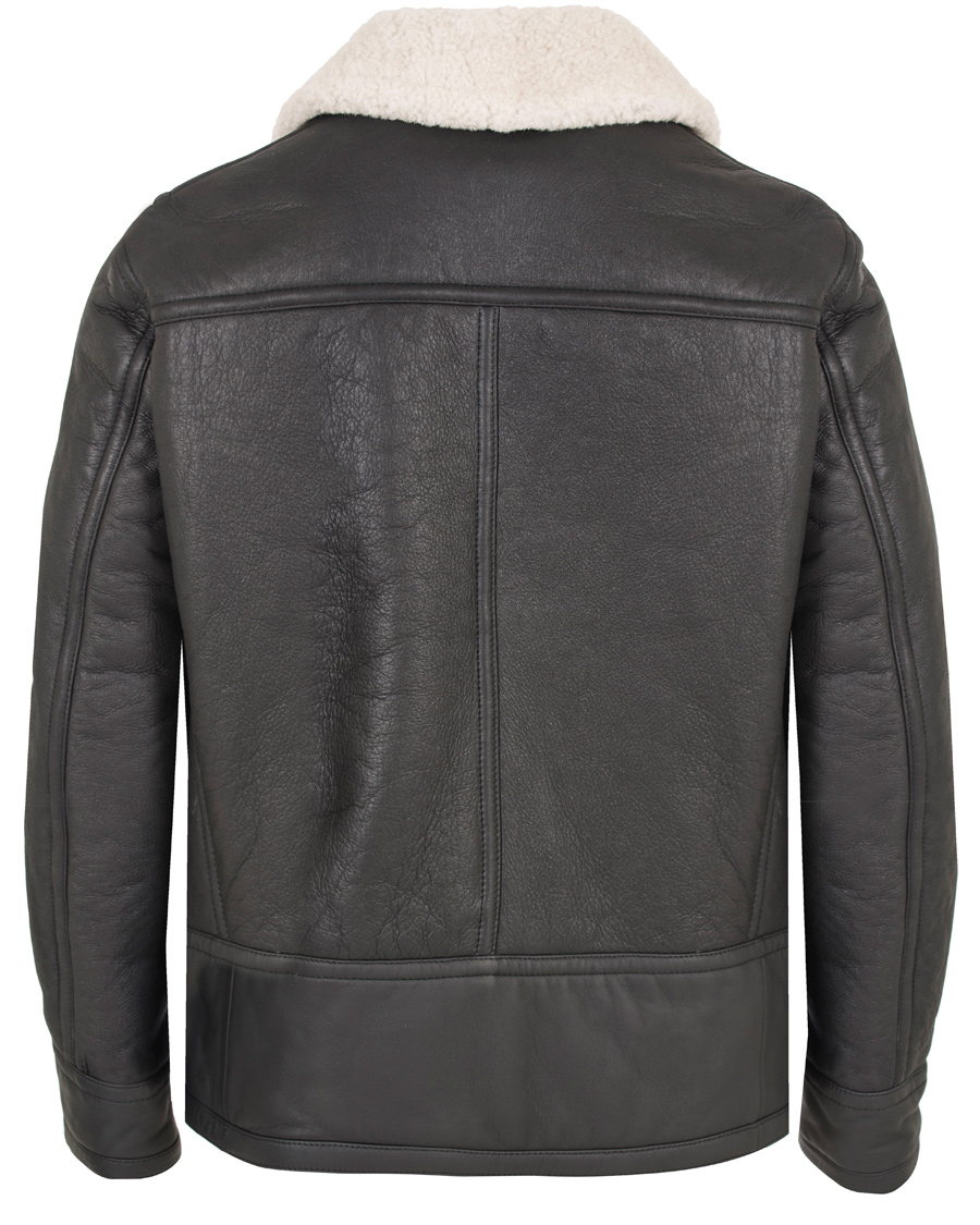 Uomini | Giacche | GANT Rugger | The Shearling Aviator Jacket Black