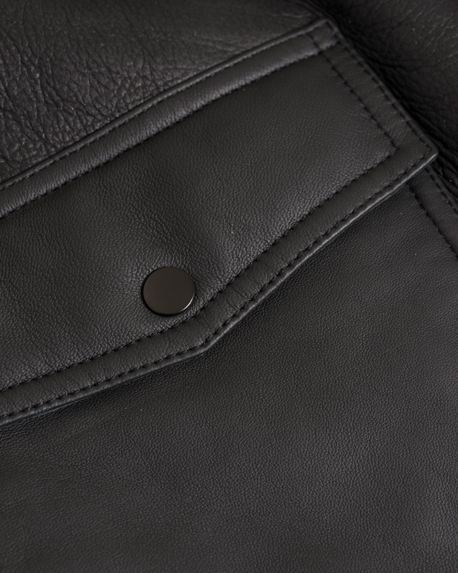Uomini | Giacche | GANT Rugger | The Shearling Aviator Jacket Black