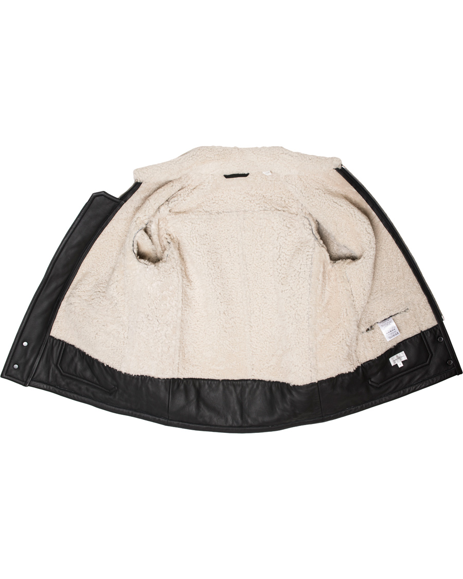 Uomini | Giacche | GANT Rugger | The Shearling Aviator Jacket Black