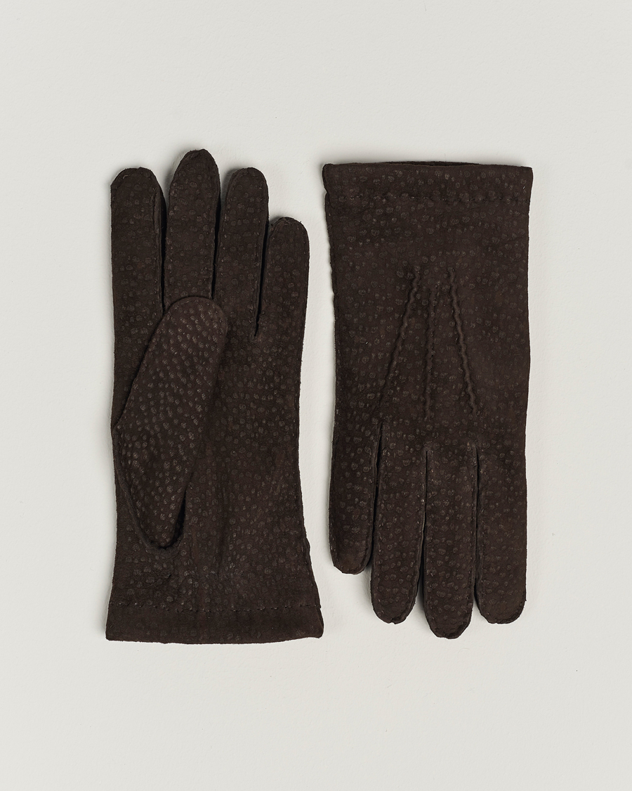 Uomini | Hestra Carpincho Handsewn Cashmere Glove Espresso Brown | Hestra | Carpincho Handsewn Cashmere Glove Espresso Brown